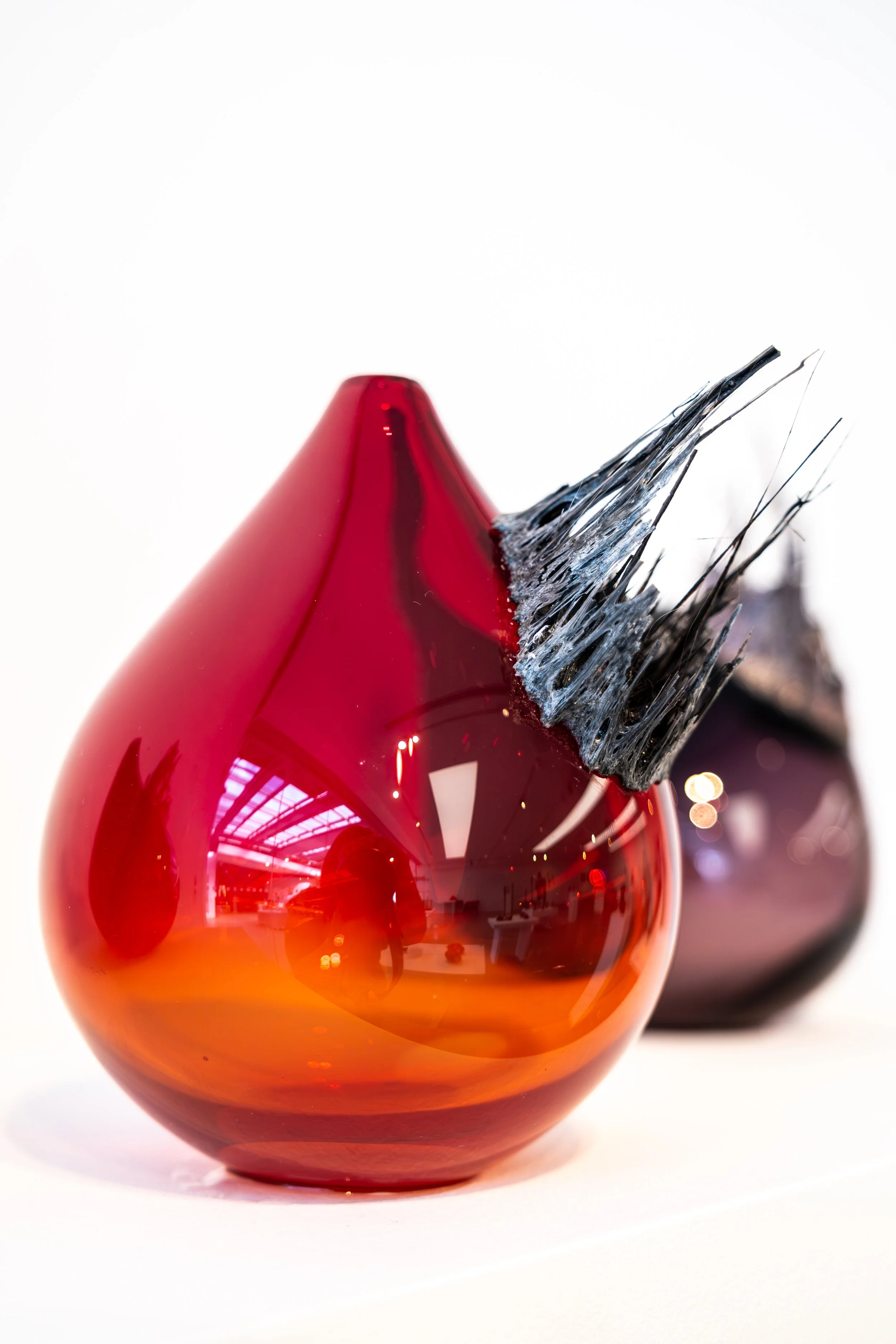 Glass artwork by a local artist Sean from Teeside, photographed for an exhibition in Sunderland.