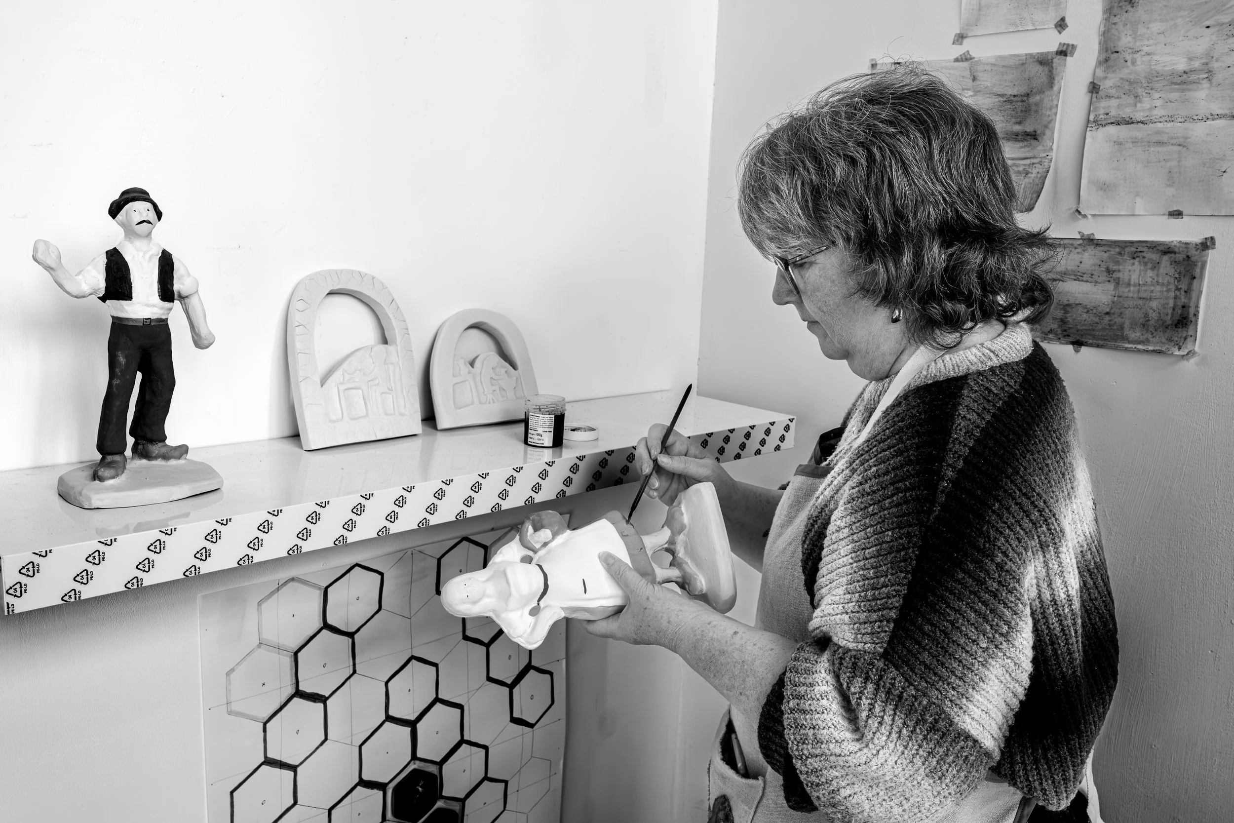 Artist photographed in their Studio at the National Glass Centre in Sunderland as an Environmental Portrait