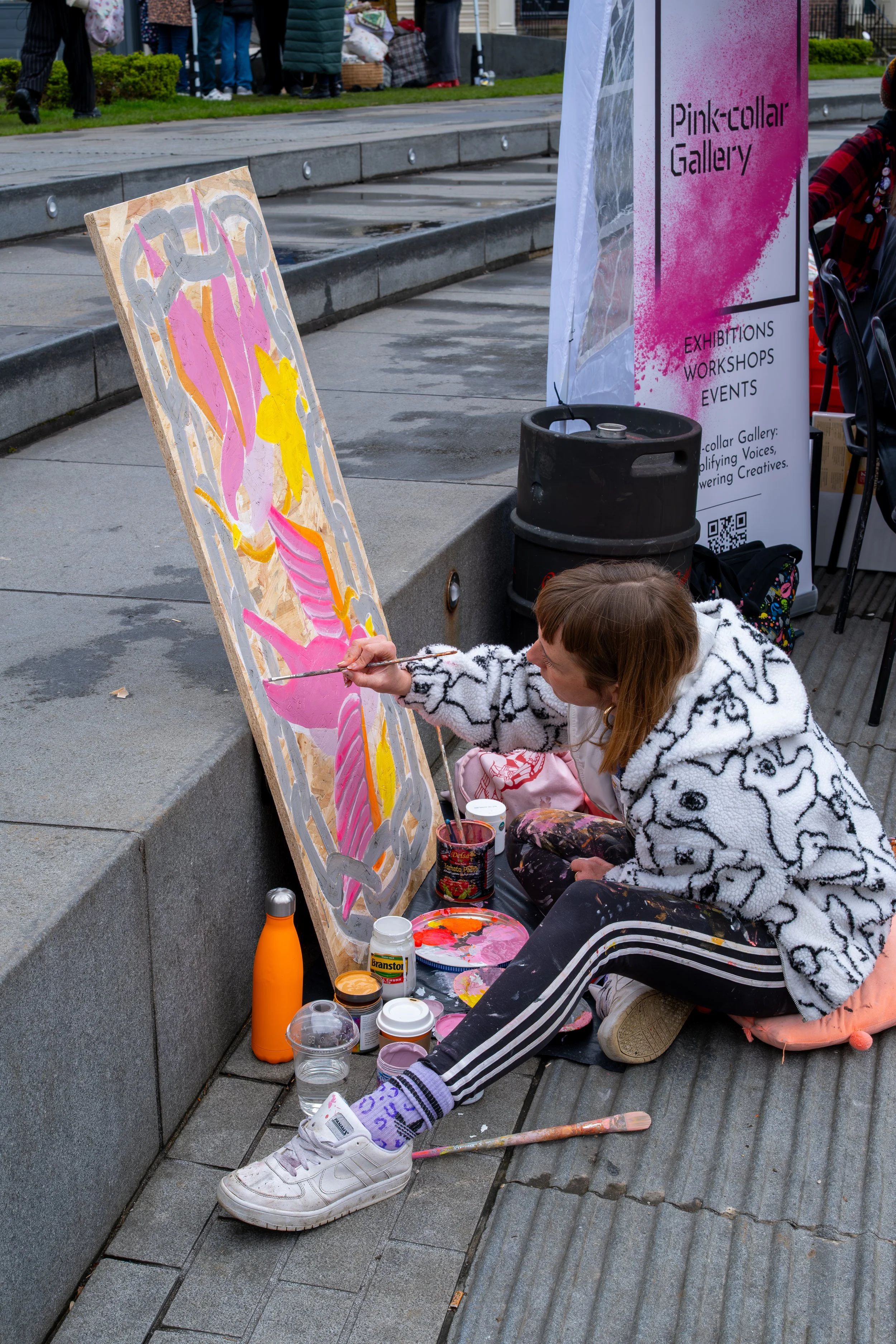 Documentary photograph capturing the atmosphere of the Sunniside art fair.