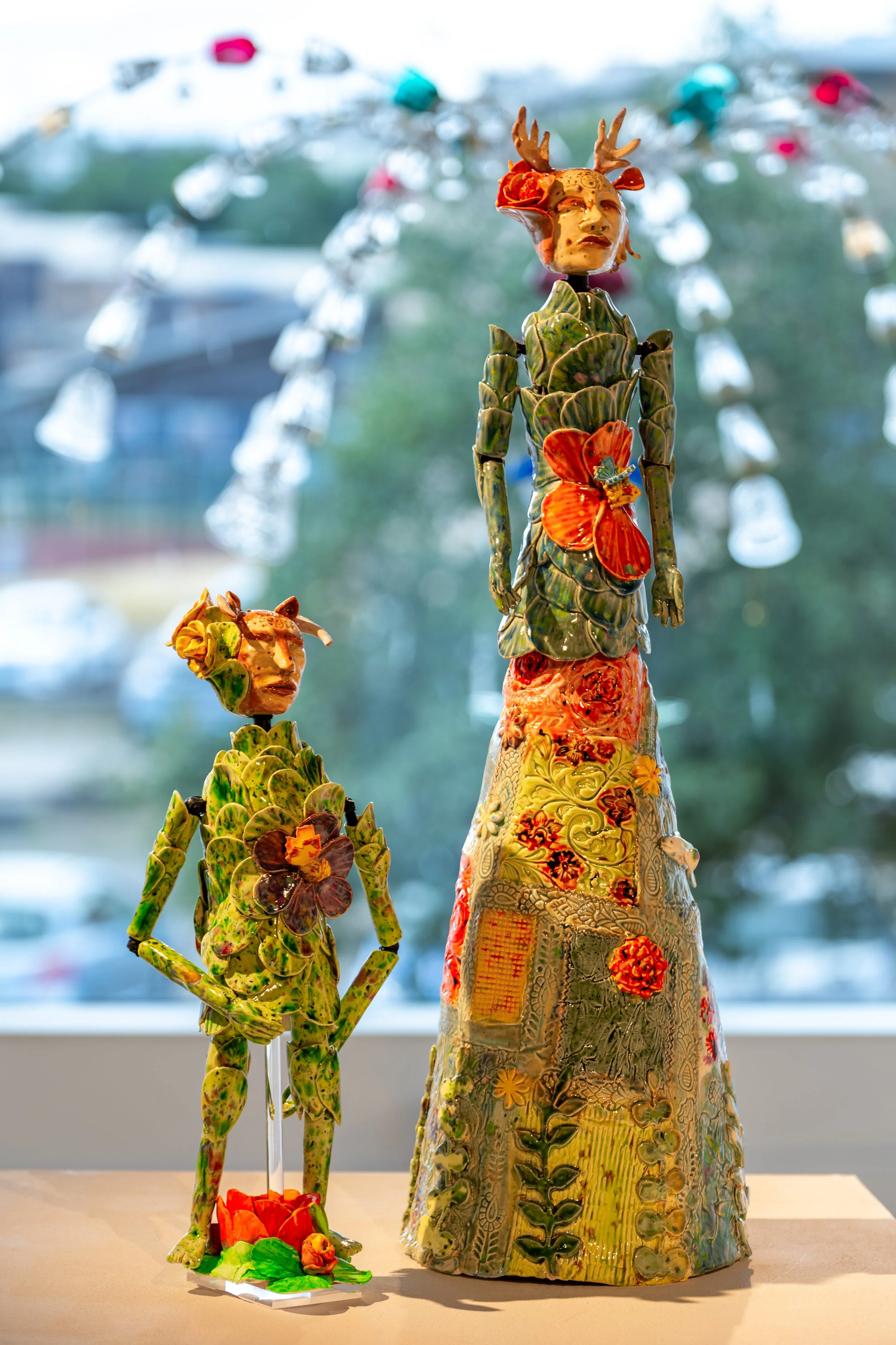 Contemporary ceramic work by a Durham-based artist photographed on display in Sunderland.