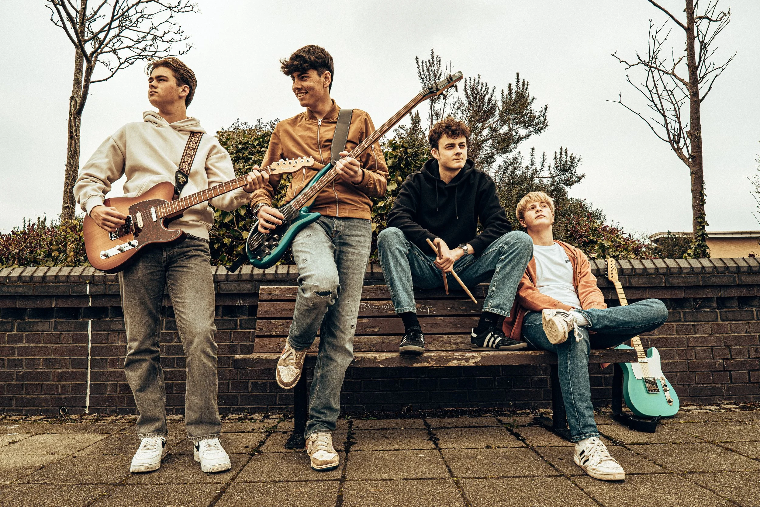 Local Band portrait photography in Sunderland near the River Wear
