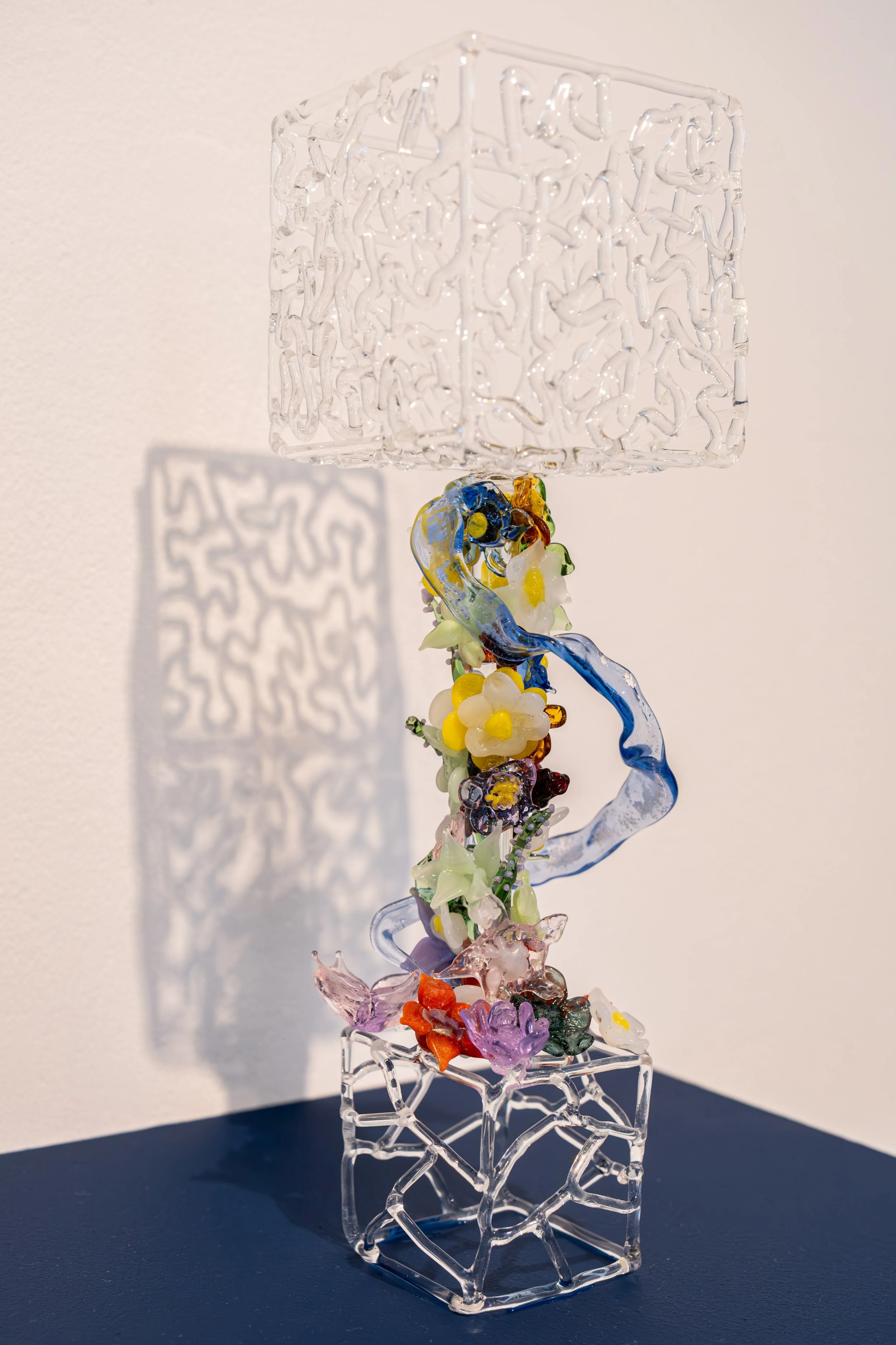 Exhibition photograph of glasswork by a local artist at Sunderland’s National Glass Centre.