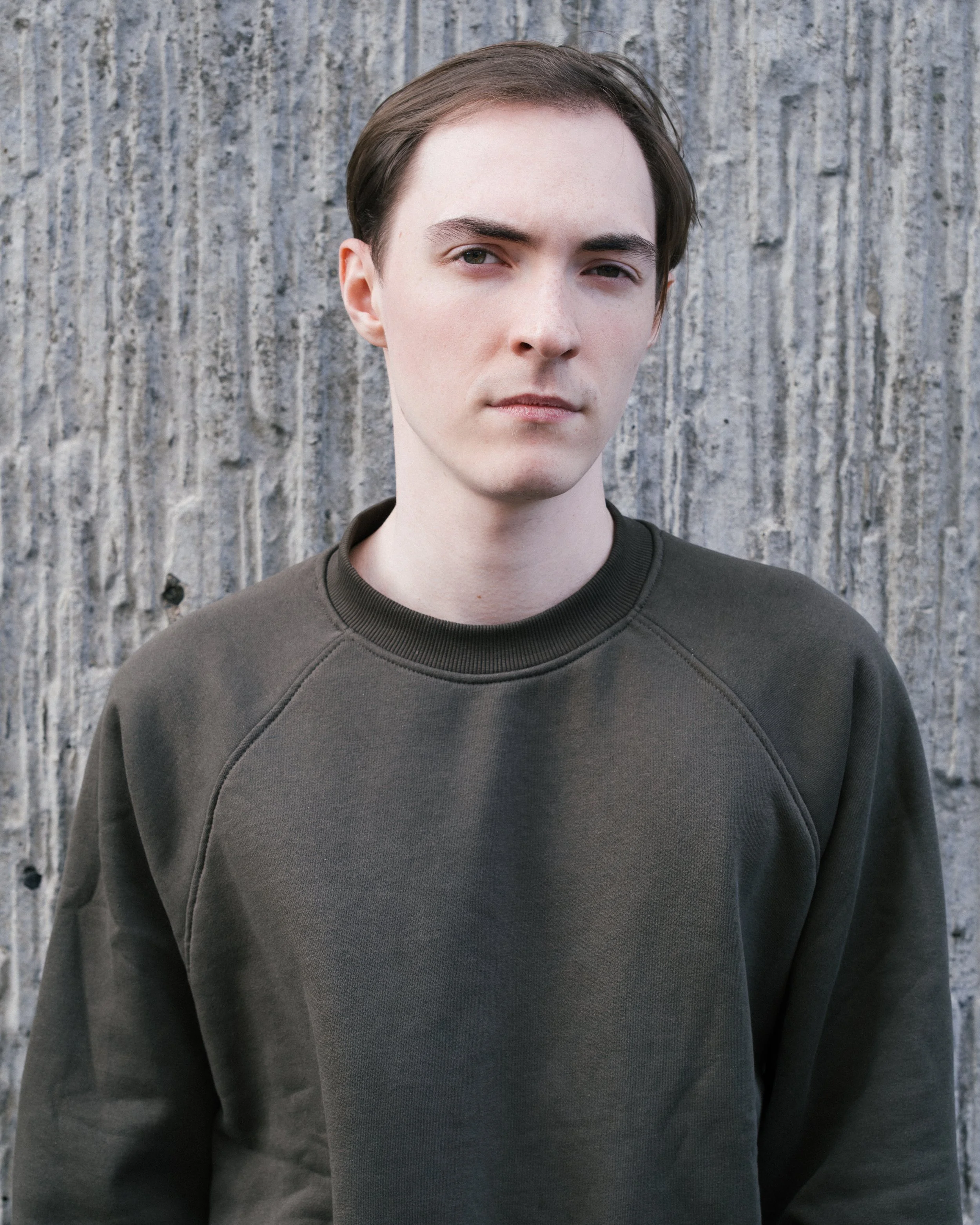 Actor headshot photographed outdoors for a University of Sunderland acting student.