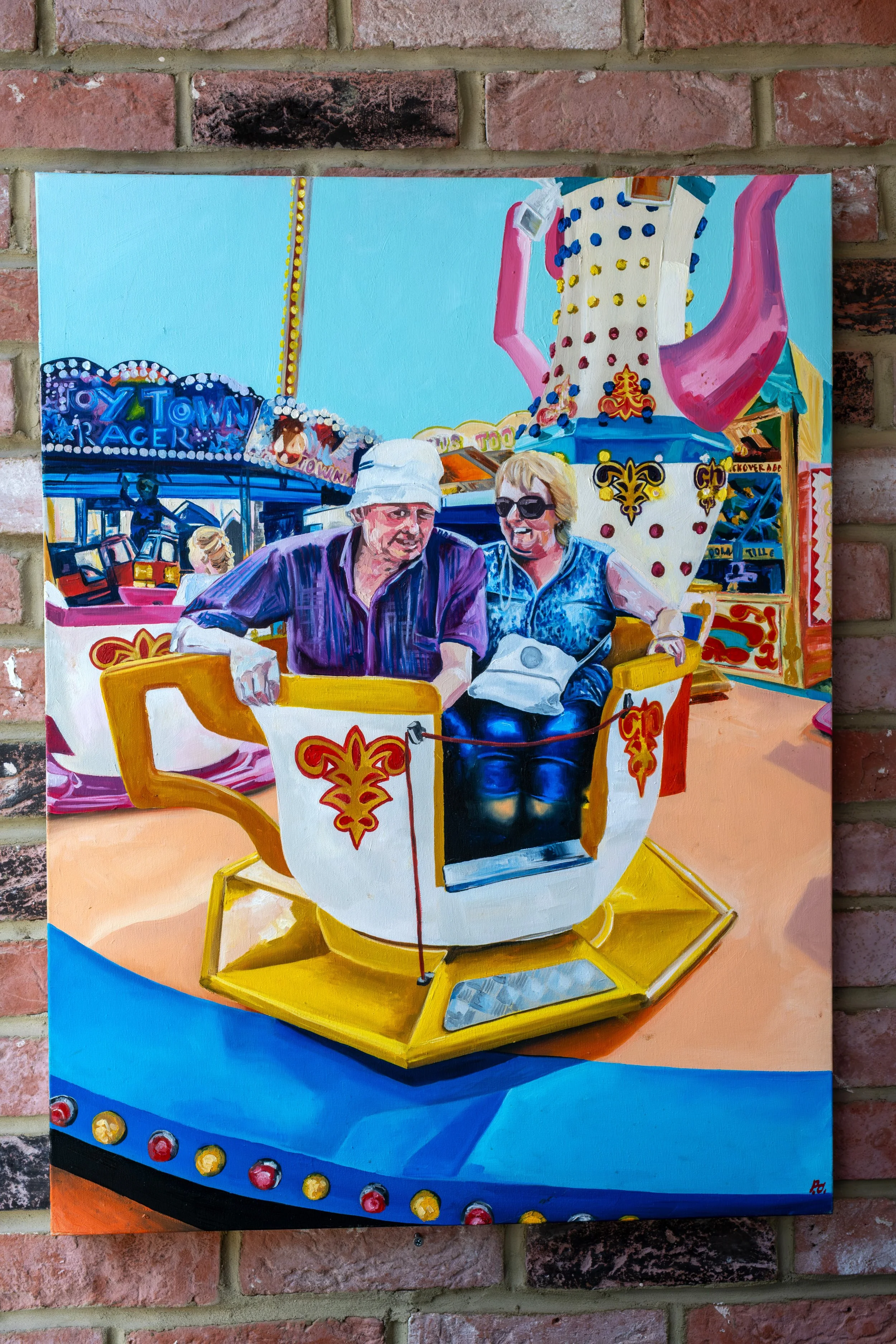 Painting by a North East artist professionally photographed within its display space.
