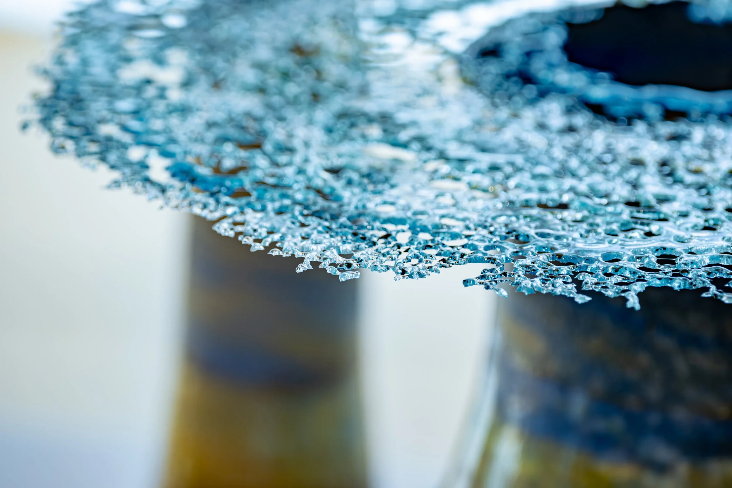 Exhibition artwork photography showing glasswork by a local artist at the National Glass Centre.