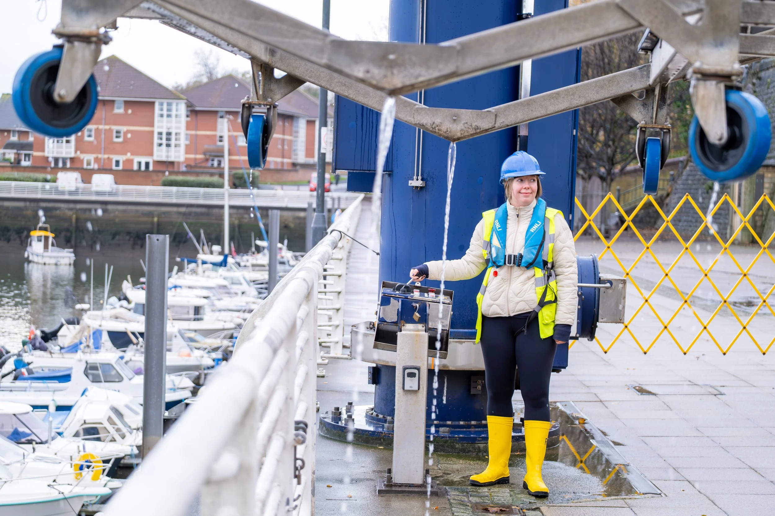 Sunderland RNLI crew photographed during everyday activity at the lifeboat station.