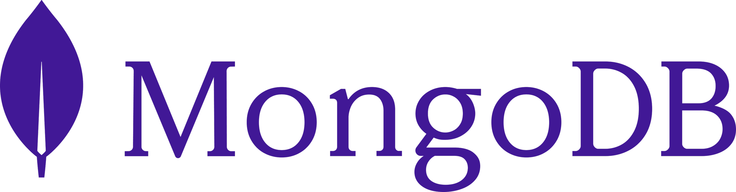 MongooseDB logo with a purple mongoose icon and purple text