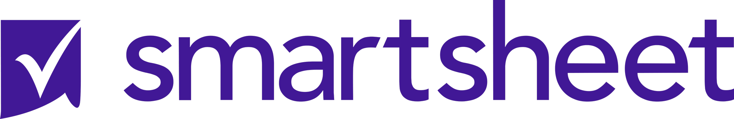 SmartSheet logo with a purple check mark icon.