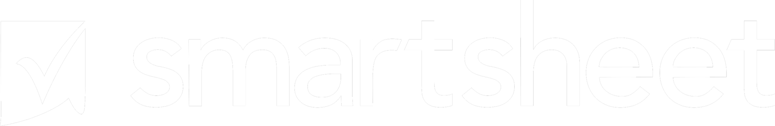 Logo with a black checkmark inside a white speech bubble and the word 'smartset' in white lowercase letters on a black background.
