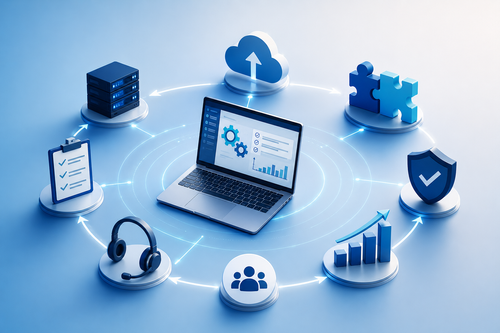 Professional services team implementing healthcare system integrations