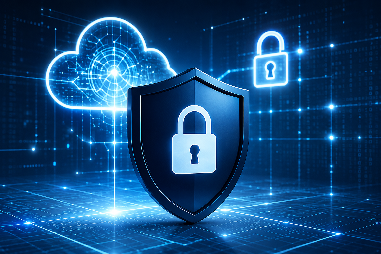 Secure cloud connection protected by a digital shield