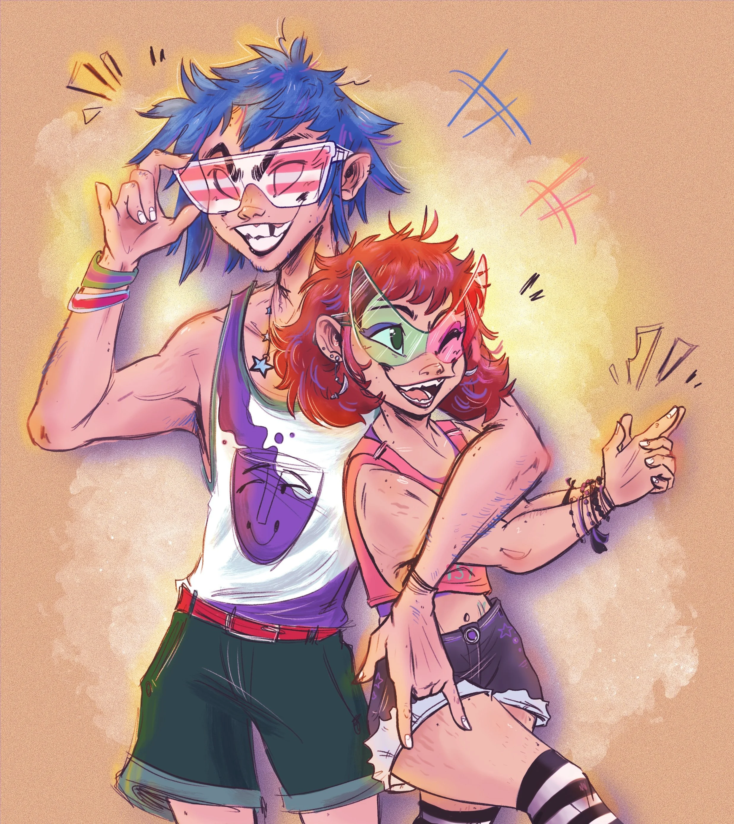2D and Noodle DTIYS blatherz piece.JPEG