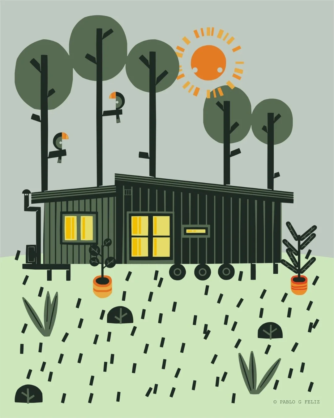 The Nine Six through @pablogfeliz eyes. An incredible illustration of one of our most-loved designs. Thanks, Pablo 💚

#tinyhome #illustration #tinyhomedesign