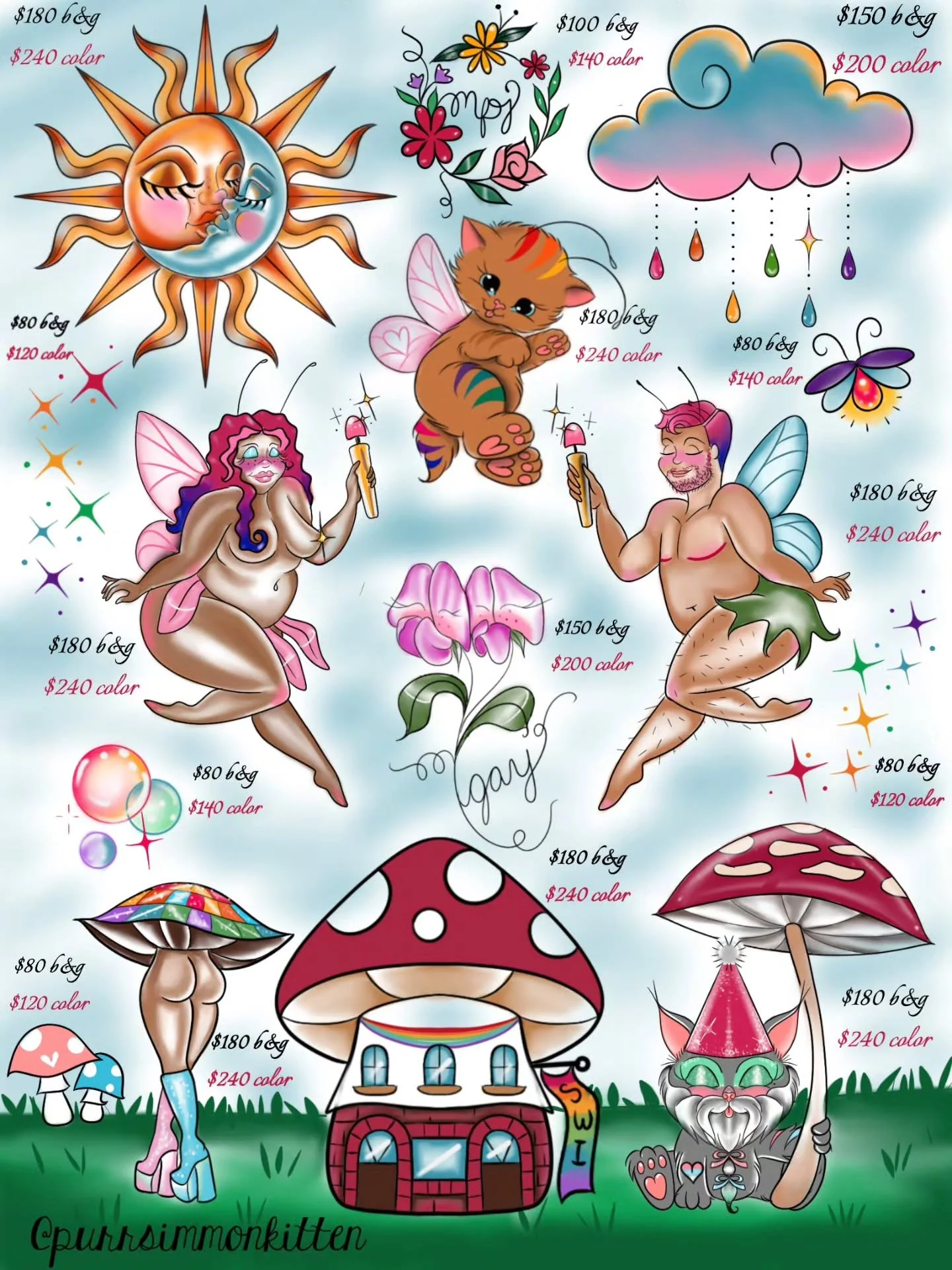 Another absolutely amazing flash sheet for Pride by the lovely @purrsimmonkitten 🥰 💅 🌈 

Event Deets!

🗓 June 26th and 27th
🕐 11AM-5PM (and later if it gets busy 😉)
☀️ First come, first served 
✨️ Arms &amp; legs only 
💸 Flash prices vary- see