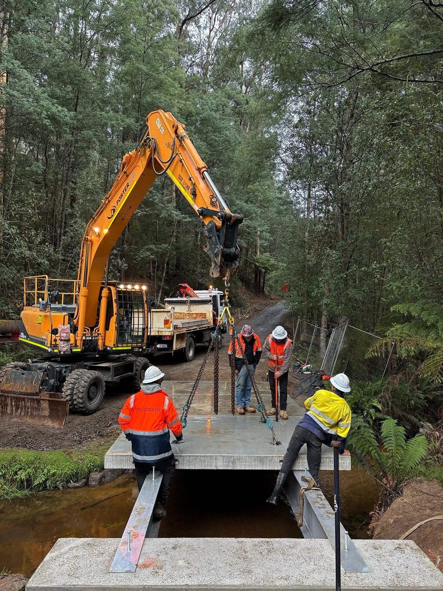From start &mdash;&gt; finish, bridge install #bridgeinstall #bpcproject #construction #familybusiness #commercial #plumbing