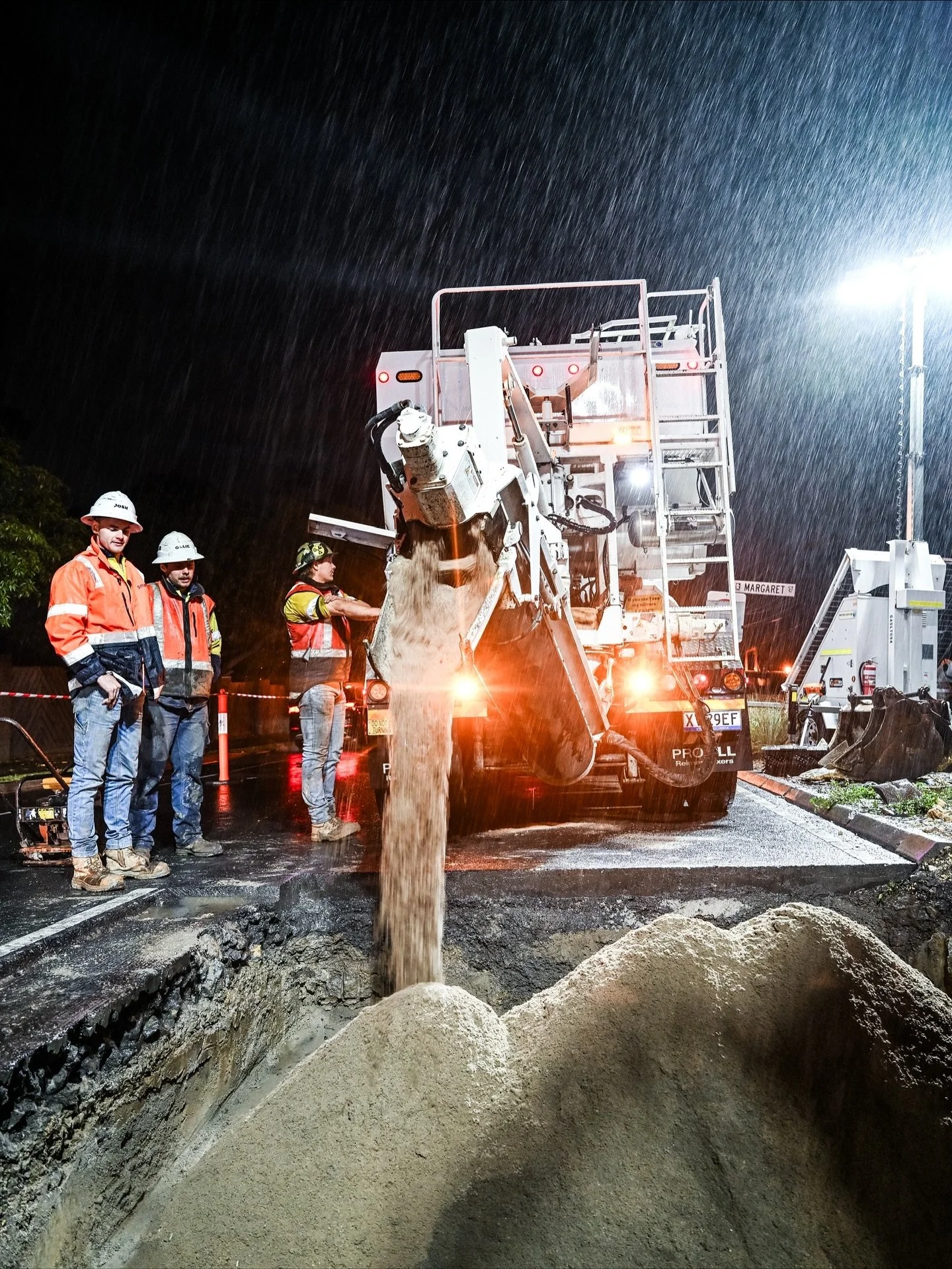 Rain, hail or shine - the works get done
#excavationequipment #commercial #plumbing #melbourne #construction