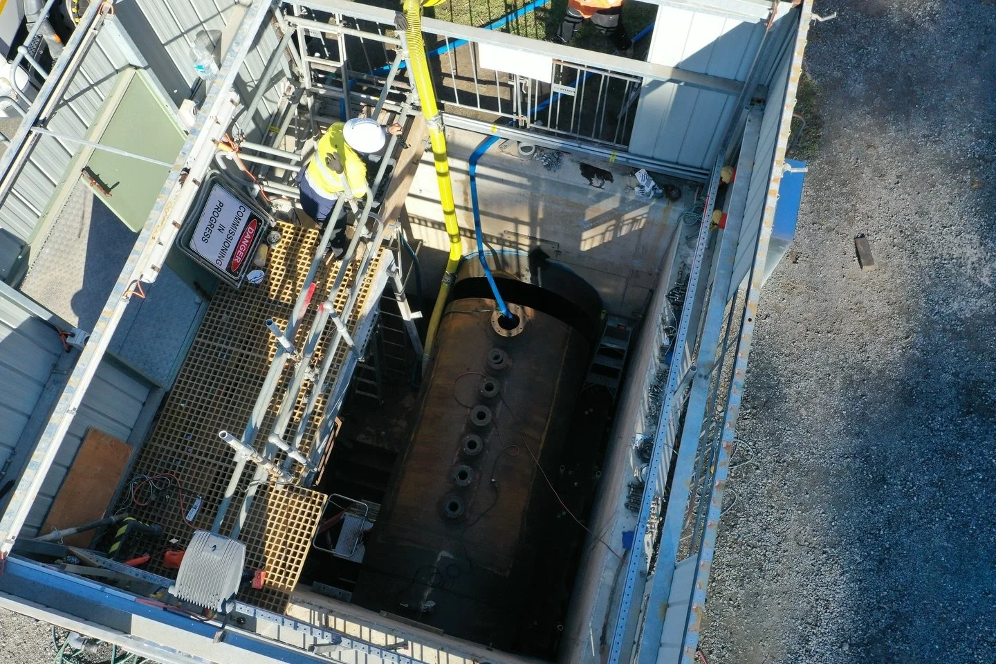 Injection shed Birds Eye view 👀#civil #plumbing #commercial #construction #teamwork