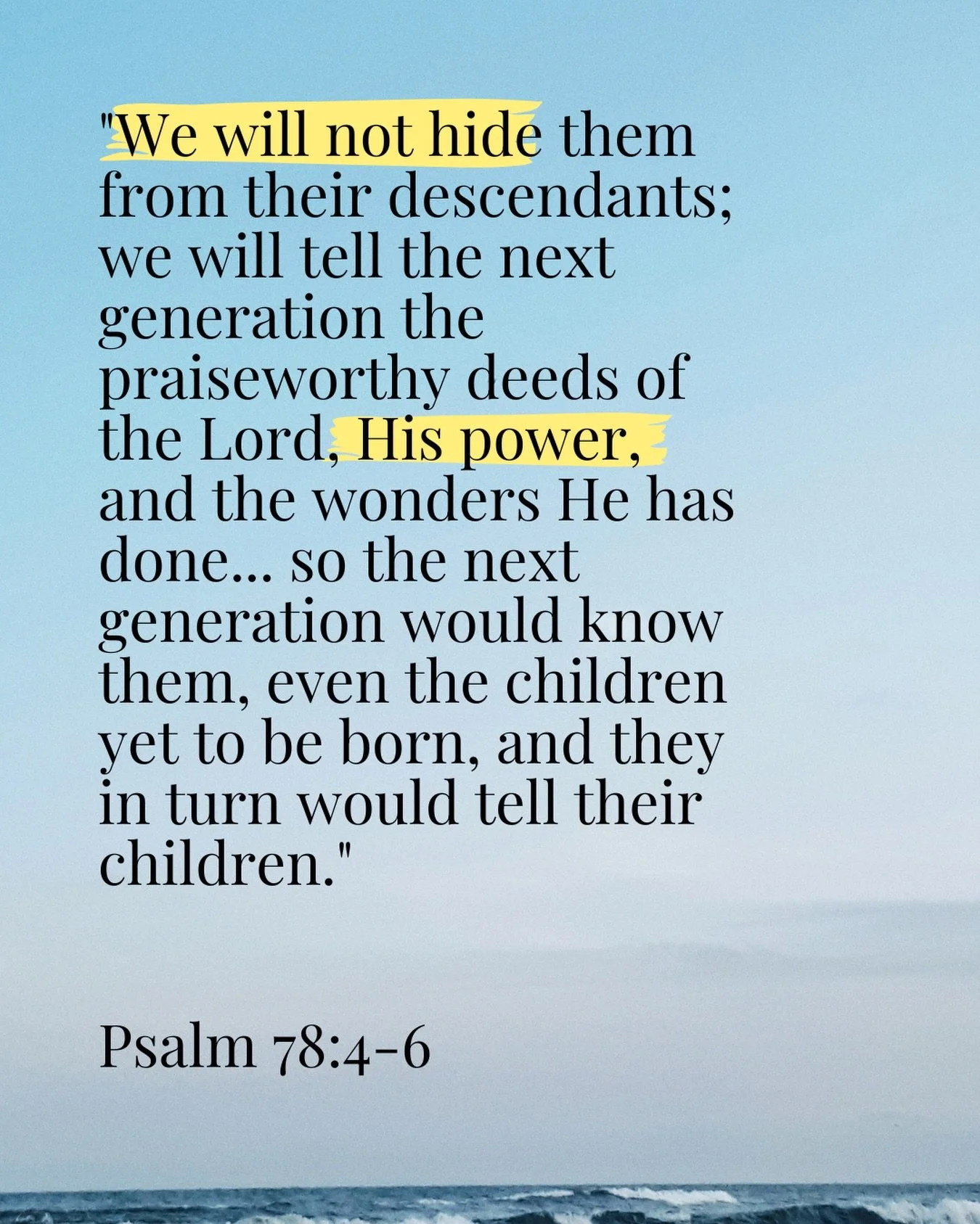 Our stories aren&rsquo;t meant to be kept to ourselves- they are seeds for the next generation! 🌱✨ When we share our testimonies, we give someone else the map to trust Him! What God did in your past can build someone else&rsquo;s faith for their fut