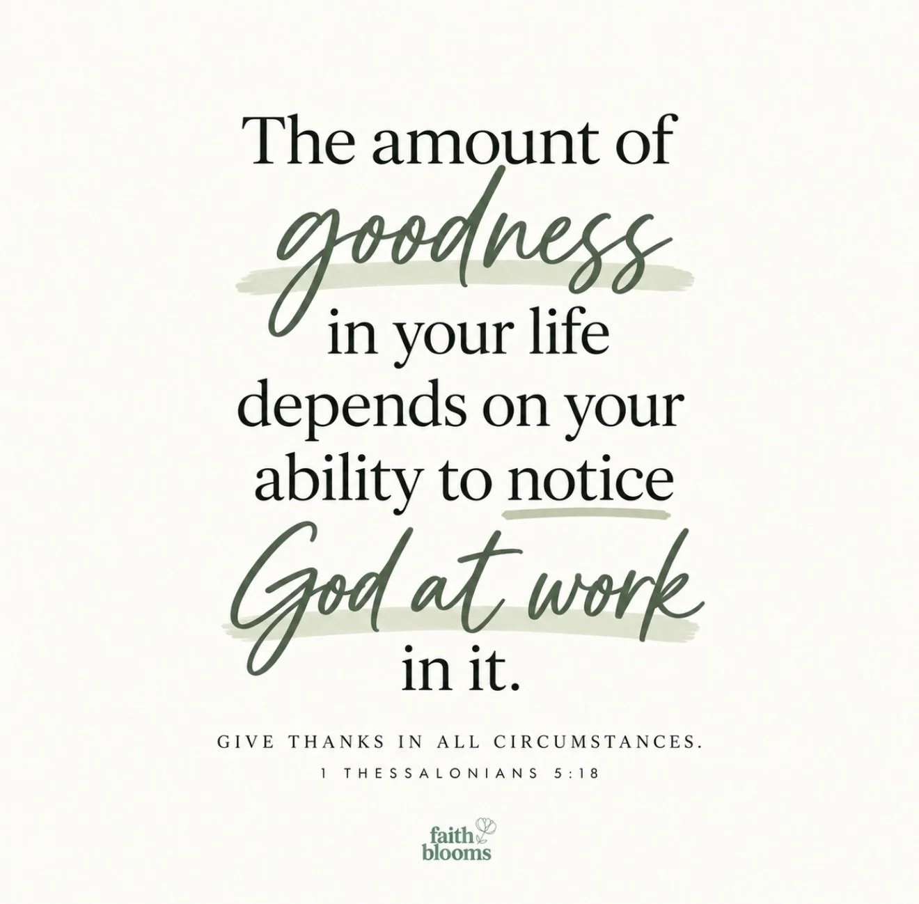 I firmly believe that so much of how we experience our circumstances is shaped by our mindset.

When we look for what&rsquo;s wrong, somehow we always find more of it.
But when we intentionally look for the good? We start seeing it everywhere.

The l
