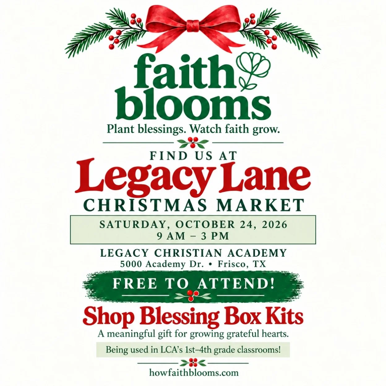 Join us this upcoming weekend at the Legacy Lane Christmas Market!🎄❤️🎅🏼

@lcafrisco_ptf