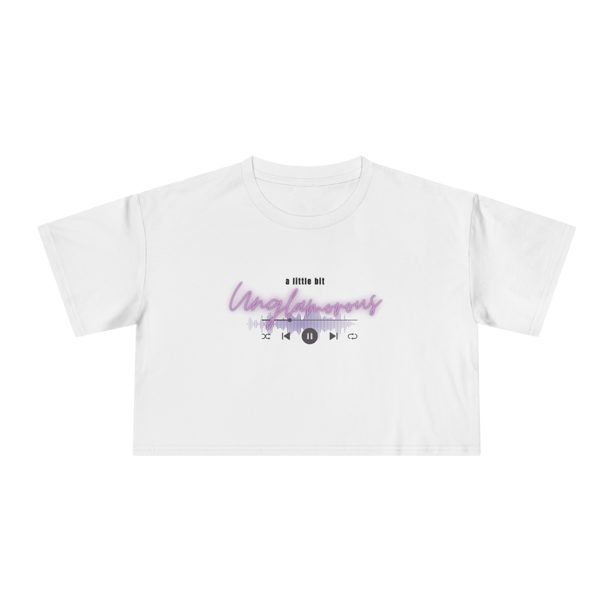 A Little Bit Unglamorous Podcast Crop Tee