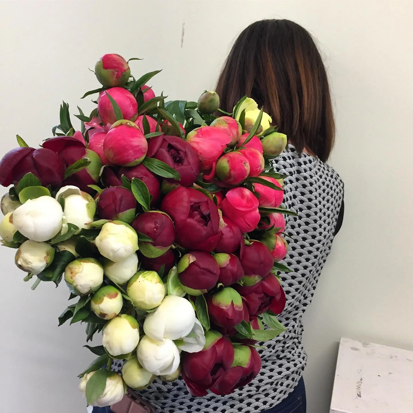 Peonies for your big beautiful dramatic bouquet. #peony #wholesaleflowers #hamiltonflowermarket