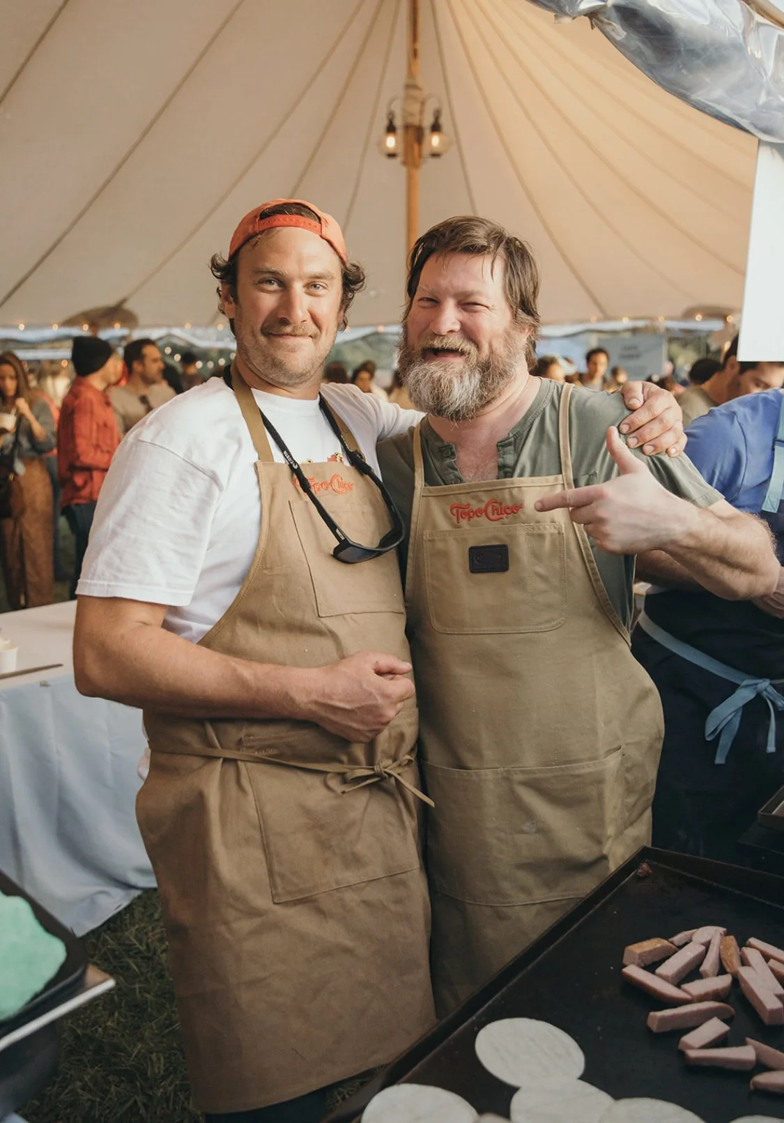 Filson x Topo Chico Aprons for Brad Leone & Friends