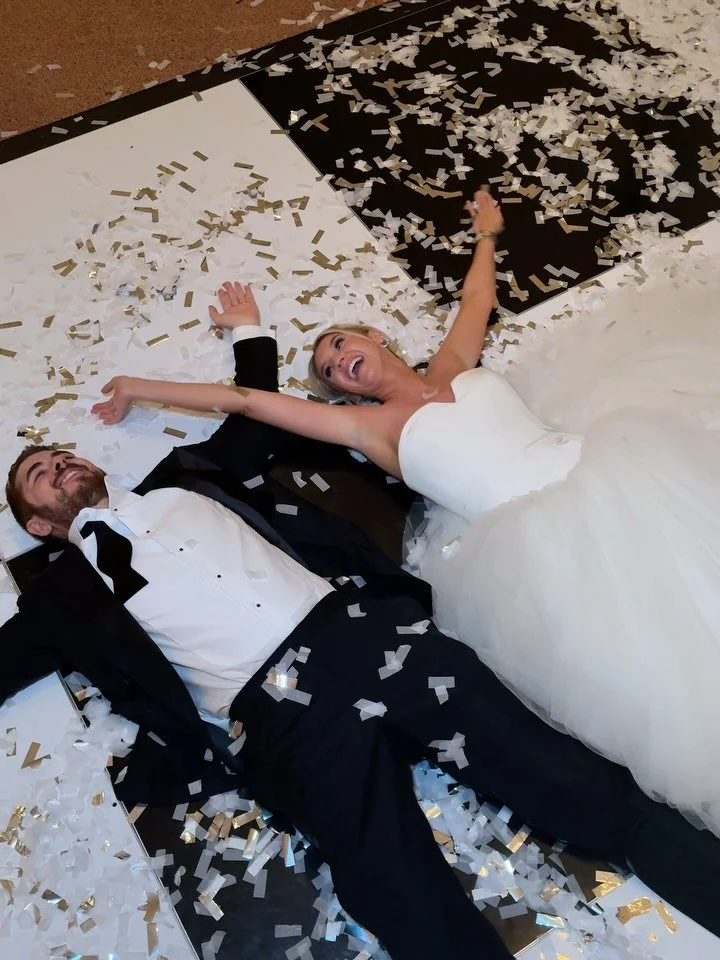 The perfect wedding at @themayohotel complete w confetti snow angels!!! We love Chelsey &amp; Joe and had so much fun working with this sweet couple earlier this year! 🖤

📱Content: Ashlyn | @foreverafterinstantly 💕

Vendors: 
Venue: @themayohotel
