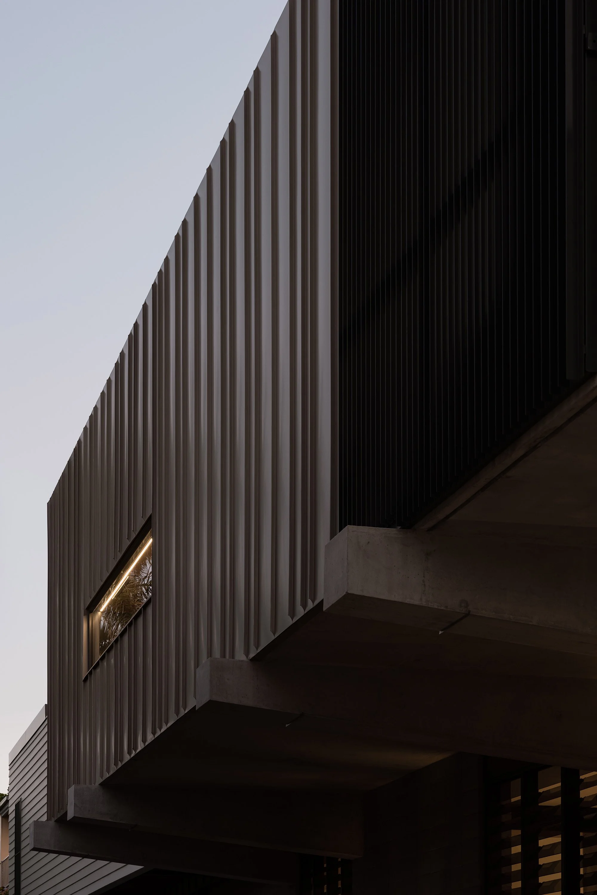 aluminium standing seam, Moffat Beach