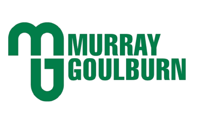 Logo of Murray Goulburn featuring a stylized green letter 'M' and 'G' with the company name in bold green text.