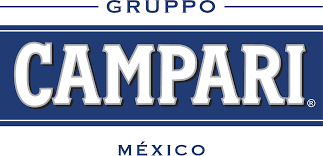 Campari logo with 'GRUPPO' above and 'MÉXICO' below, in blue and white colors.