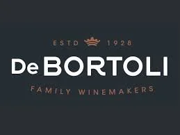 De Bortoli family winemakers logo with a dark background, white text, and a small crown icon.