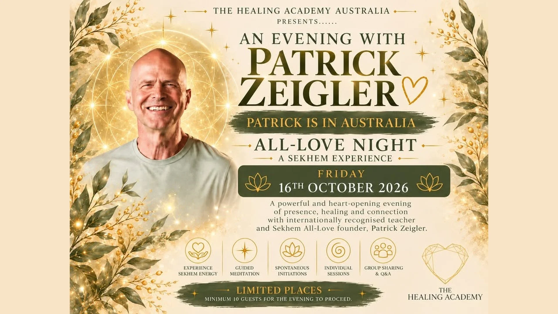 ALL LOVE EVENING WITH PATRICK ZEIGLER IN MELBOURNE