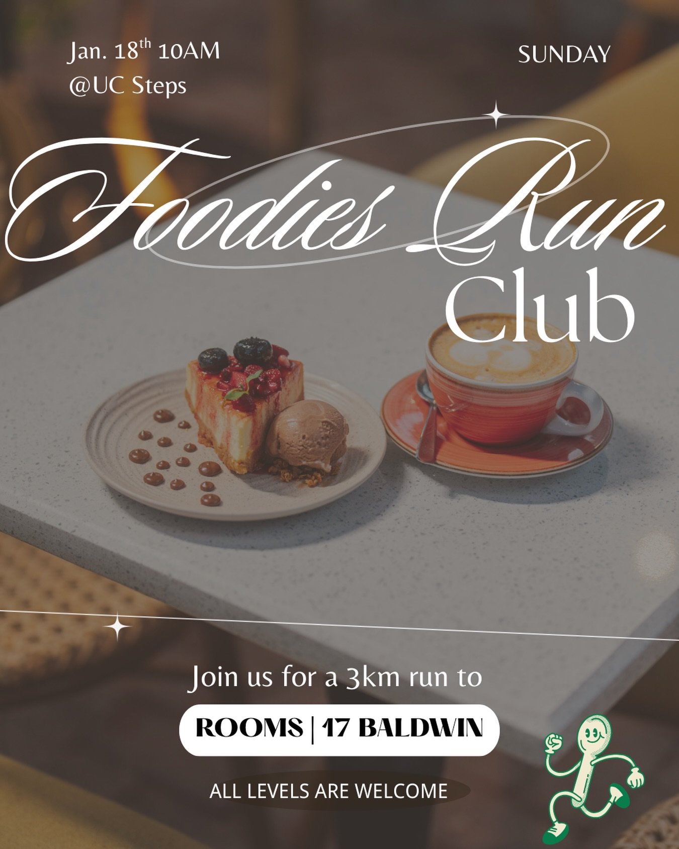 Hello foodies!
Join us for our first run of the semester😝
Meet us at UC steps at 10am this Sunday!

#foodiesrunclub #torontorunclub #runclub #strava