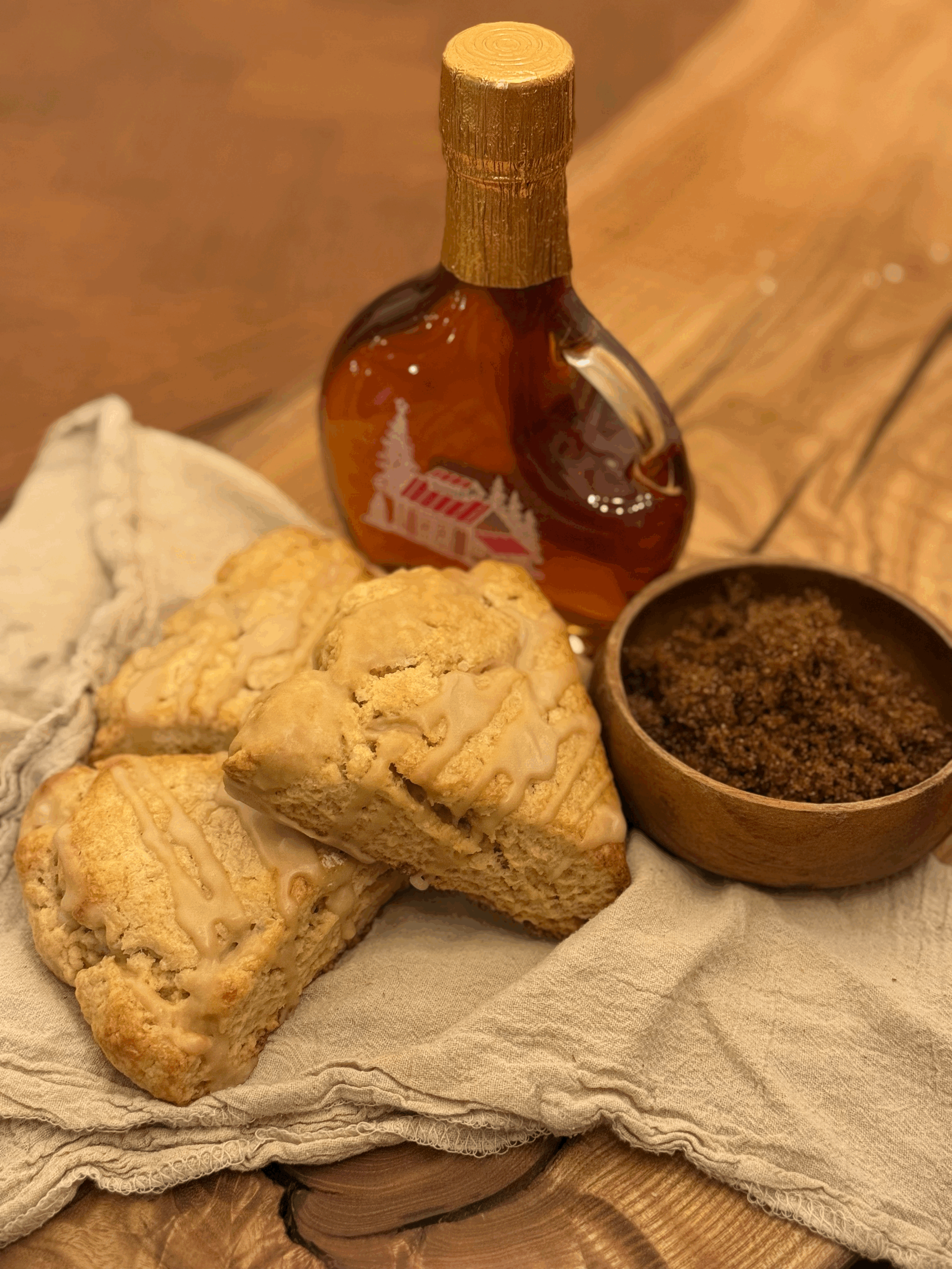 Maple & Brown Sugar Sourdough Scones