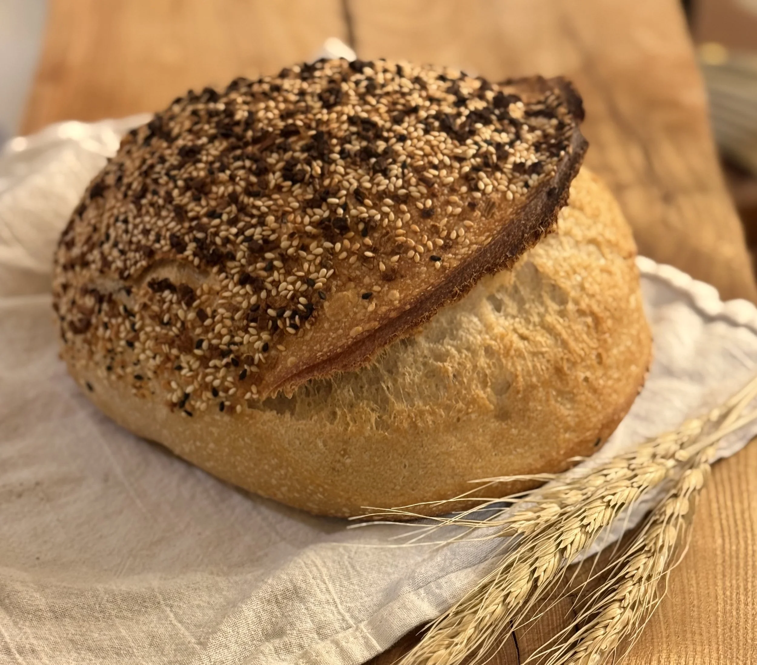 Flavor of the Month:  Everything Bagel Seasoning & Sharp White Cheddar Sourdough