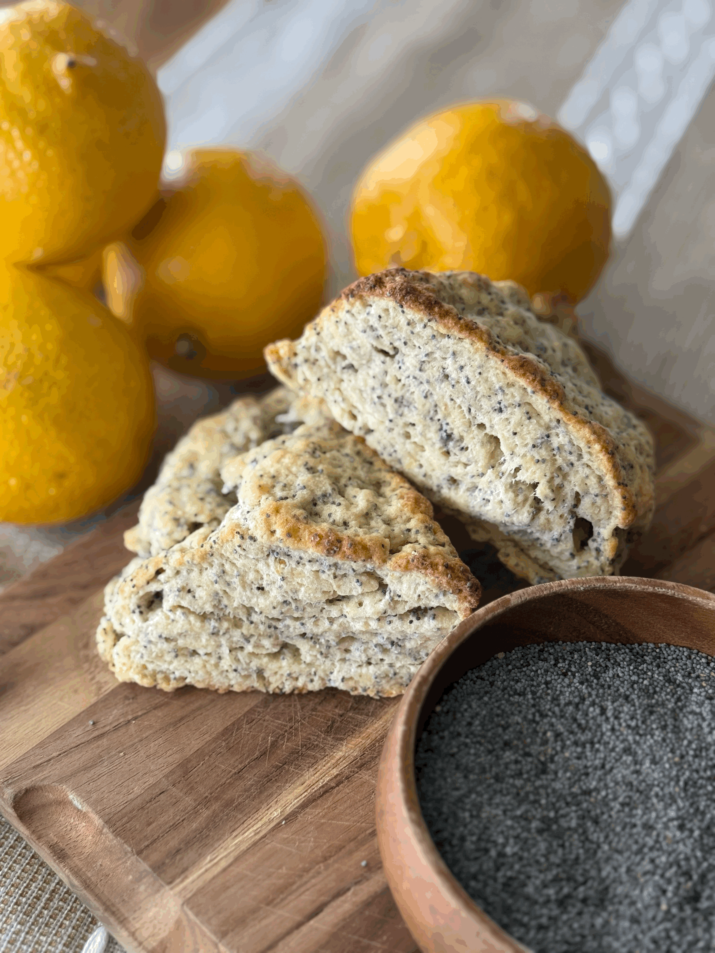 Lemon & Poppyseed Sourdough Scones