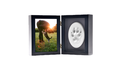 Tabletop Photo Paw Print Urn