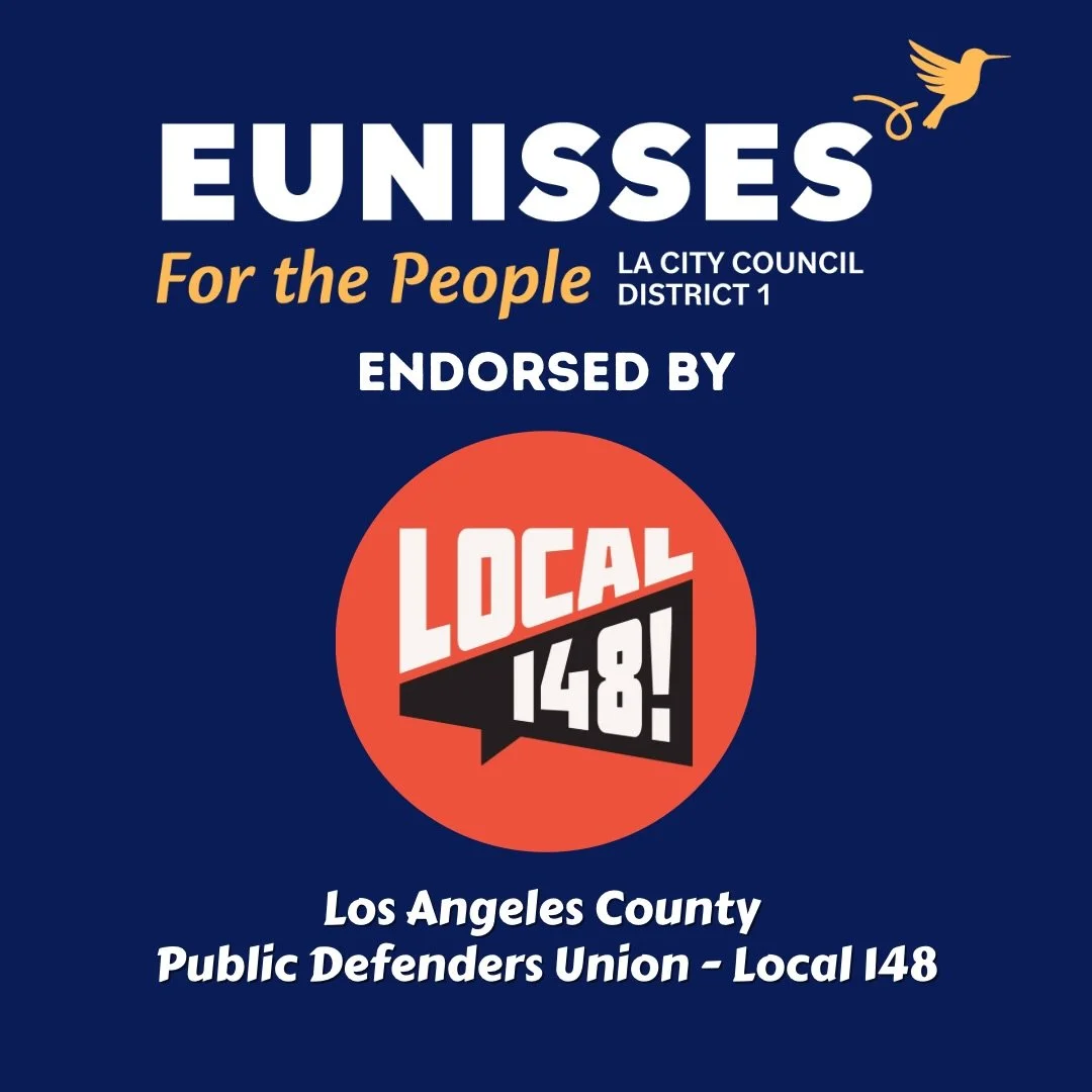 Proud to be endorsed by @lapubdefunion! 💛
Our public defenders fight every day for dignity, fairness, and justice for working-class Angelenos. I&rsquo;m honored to have their support as we push for safer communities, real accountability, and a city 