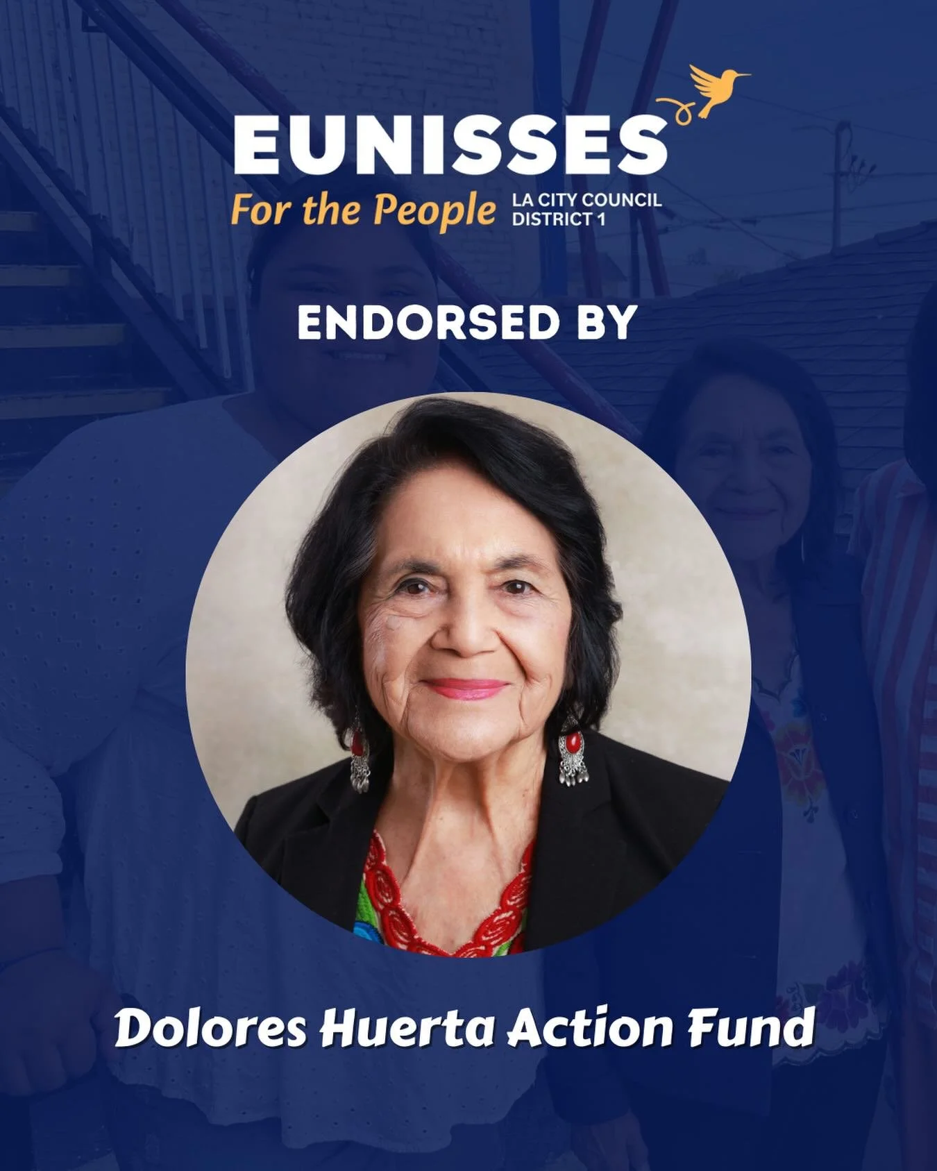 Ending the day with an endorsement from one of my personal she-roes: civil rights icon Dolores Huerta. 

Dolores&rsquo; life&rsquo;s work has shown us that when we organize, we win &mdash; and that looks like working people standing together across r