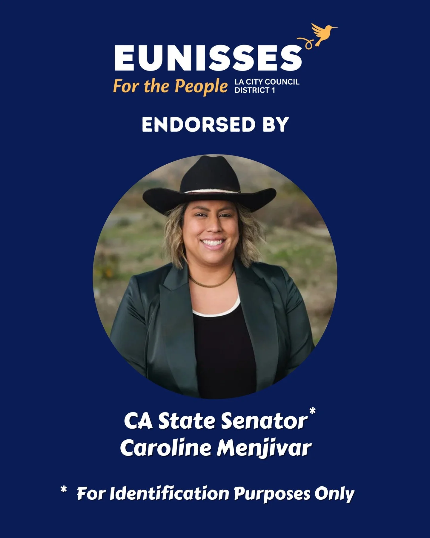 Honored to have the support of State Senator* Caroline Menjivar and former Assemblymember* Jackie Goldberg. 🏳️&zwj;🌈

Jackie Goldberg helped pave the way as one of California&rsquo;s first openly gay legislators, and Caroline Menjivar represents th