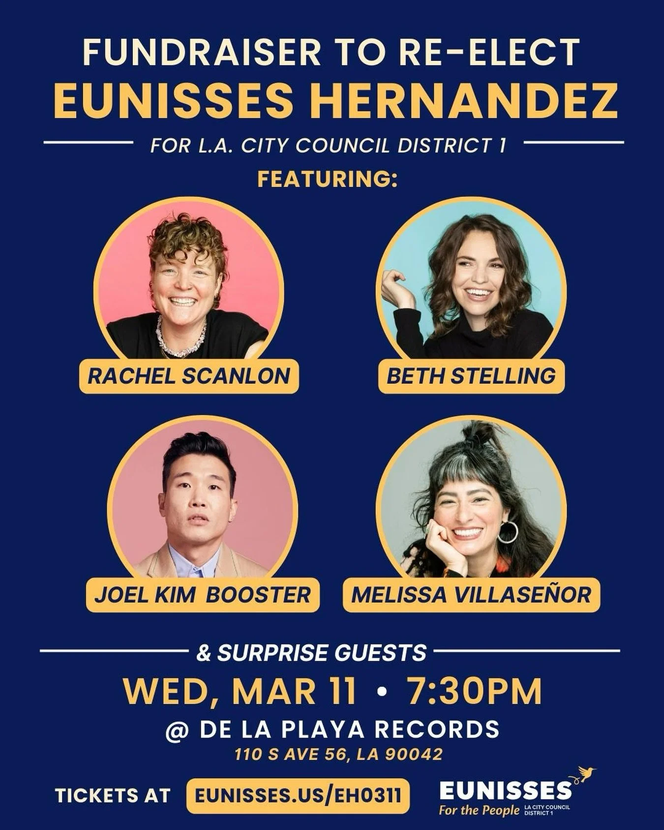 We officially qualified for the ballot, and we&rsquo;re celebrating the best way we know how: with a comedy night for the campaign. ✨

Join us Wednesday, March 11 at 7:30 PM at @delaplayamusic (110 S Ave 56 in Highland Park) for a fundraiser to suppo