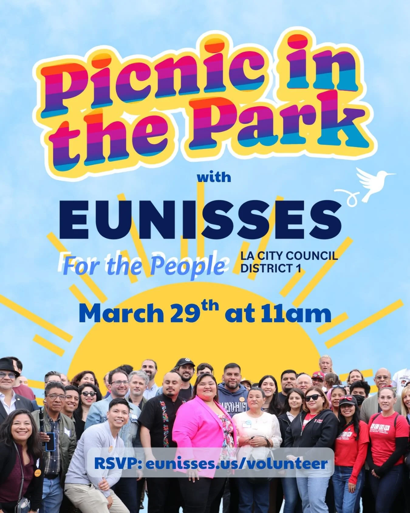 Join us next Sunday for a picnic in the park! 🧺✨ We&rsquo;re sharing stories, breaking bread, and building with our neighbors, because in CD1, we don&rsquo;t win by spreading fear or pushing misinformation; we win by showing up, staying focused on t