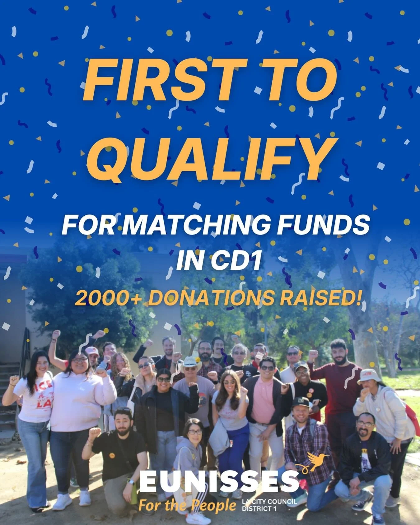 🚨WE DID IT!🚨We are the FIRST CD1 candidate in the race to qualify for matching funds!💥 And it didn&rsquo;t come from corporate checks or special interests. It came from 2000+ people who believe in our people-powered vision! We&rsquo;re just $6.5k 