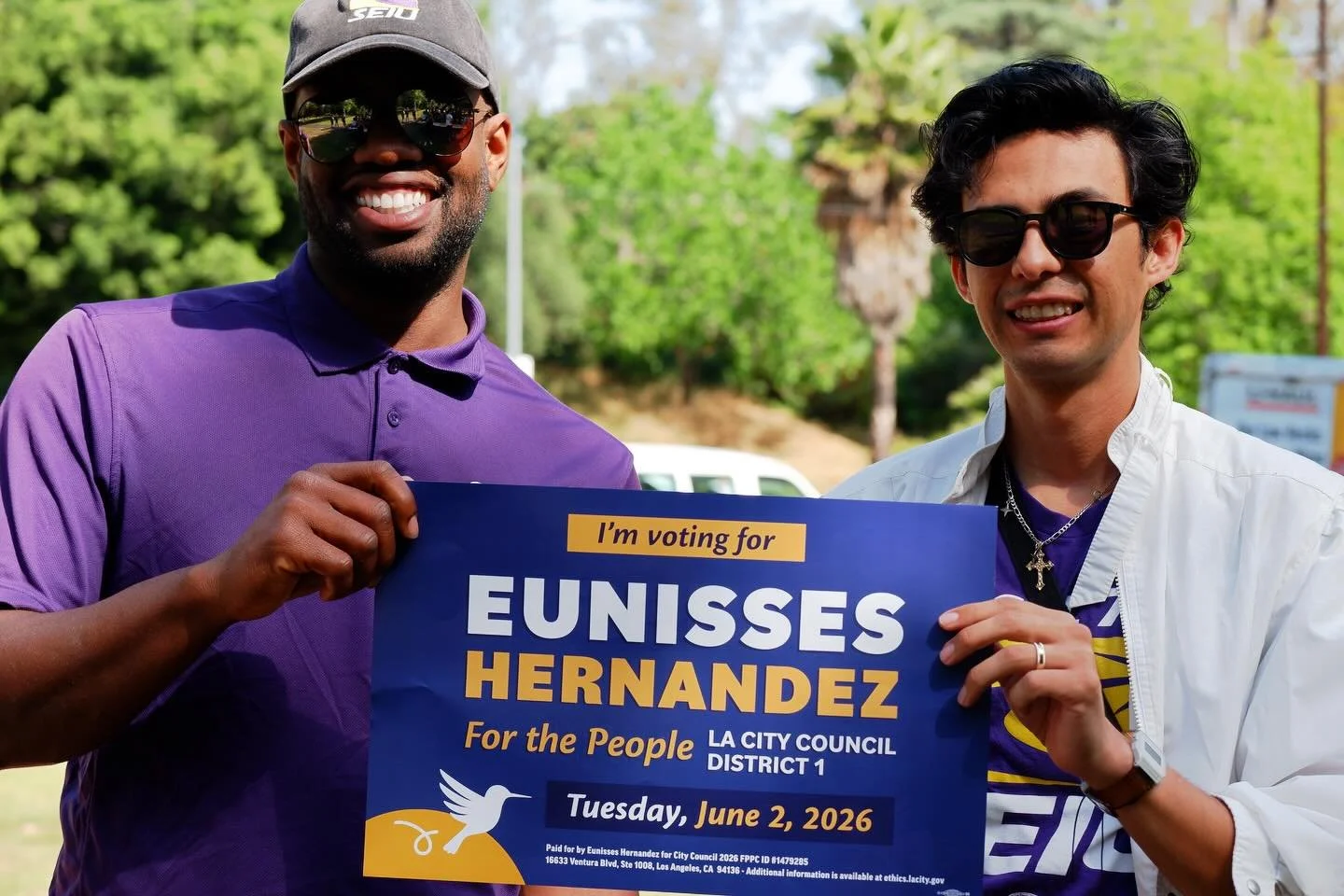 This one goes out to our homies at @seiu721 who have been hitting the doors with our campaign these last couple weekends 🥲 Their office is right here in Westlake, and their members are throwing down with us because we&rsquo;ve fought to protect city