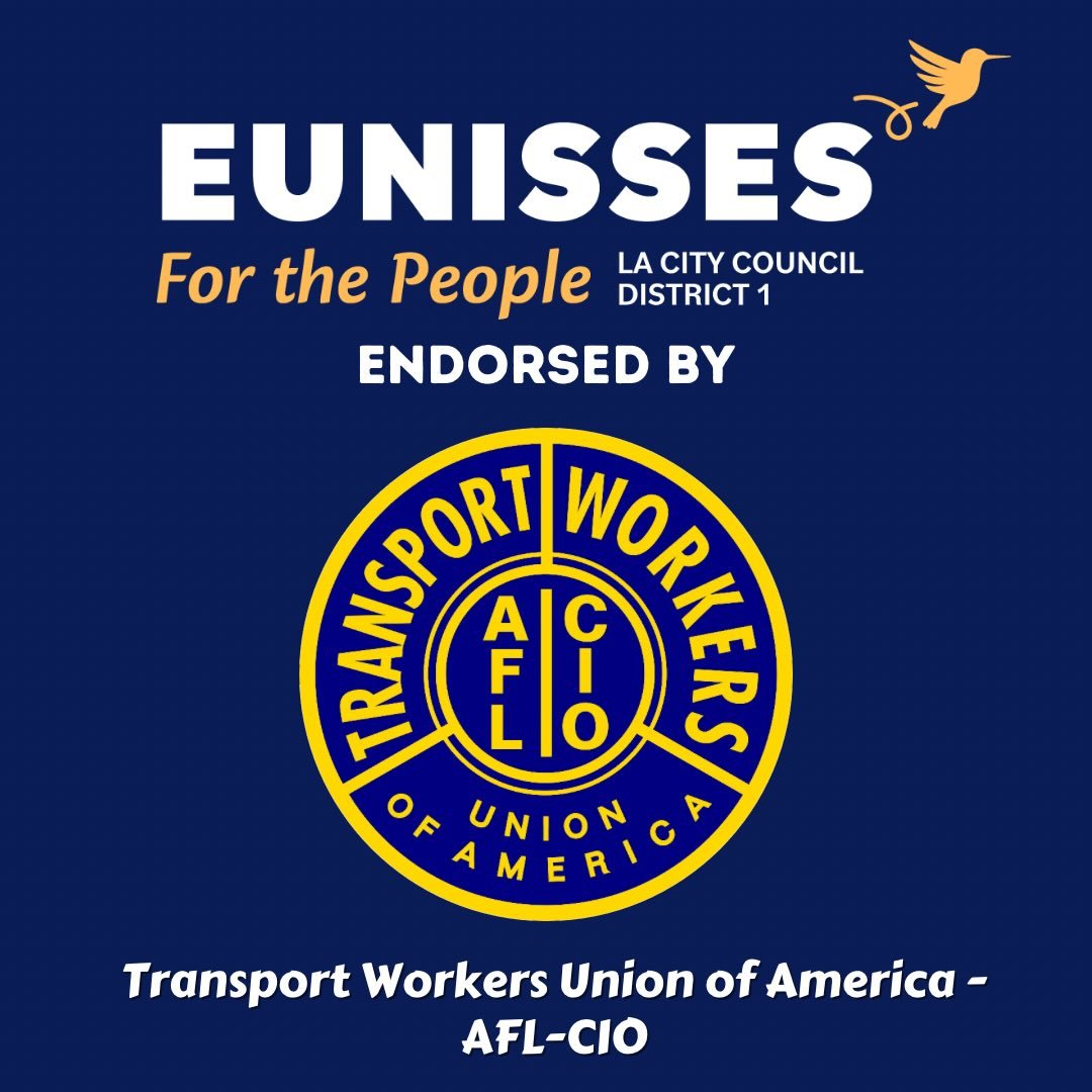🚨ENDORSEMENT ALERT🚨

Thank you @transportworker! So grateful for the support. Excited to keep fighting for a city that invests in working Angelenos. Let&rsquo;s go! 🗣️