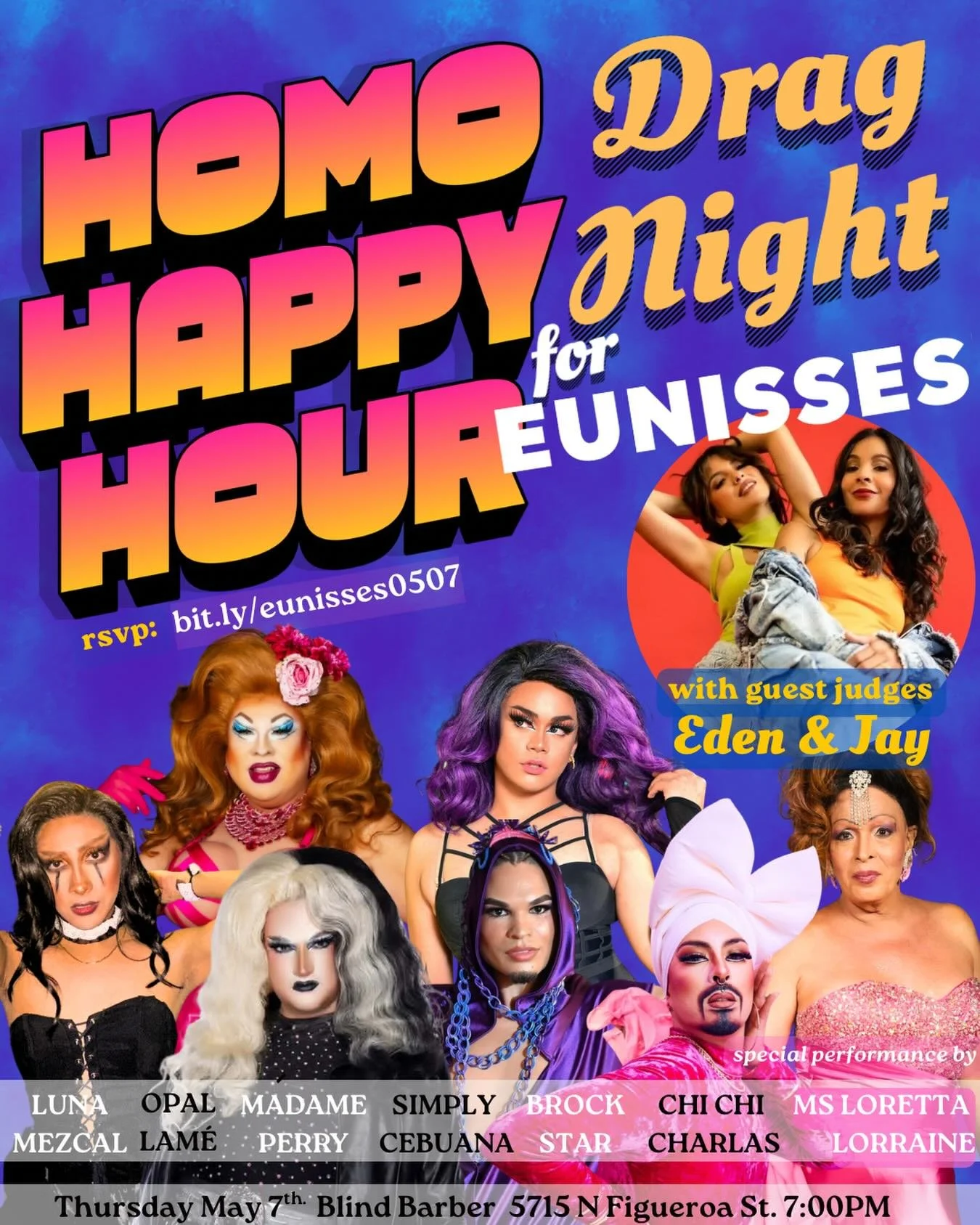 Things just got HOTTER! 🔥We&rsquo;re thrilled to add the iconic @chichi_charlas to our @homohappyhour lineup on Thursday and cannot wait to see who takes home the crown! We&rsquo;re also excited to welcome THEE creative geniuses behind @preciosanigh
