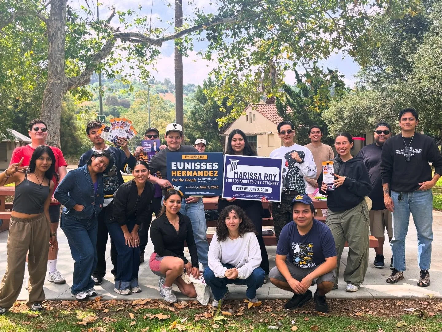 It&rsquo;s a beautiful day to knock doors for your favorite bernie-endorsed candidates for CD1 and City Attorney 😌 get into it: bit.ly/EUNISSES2026