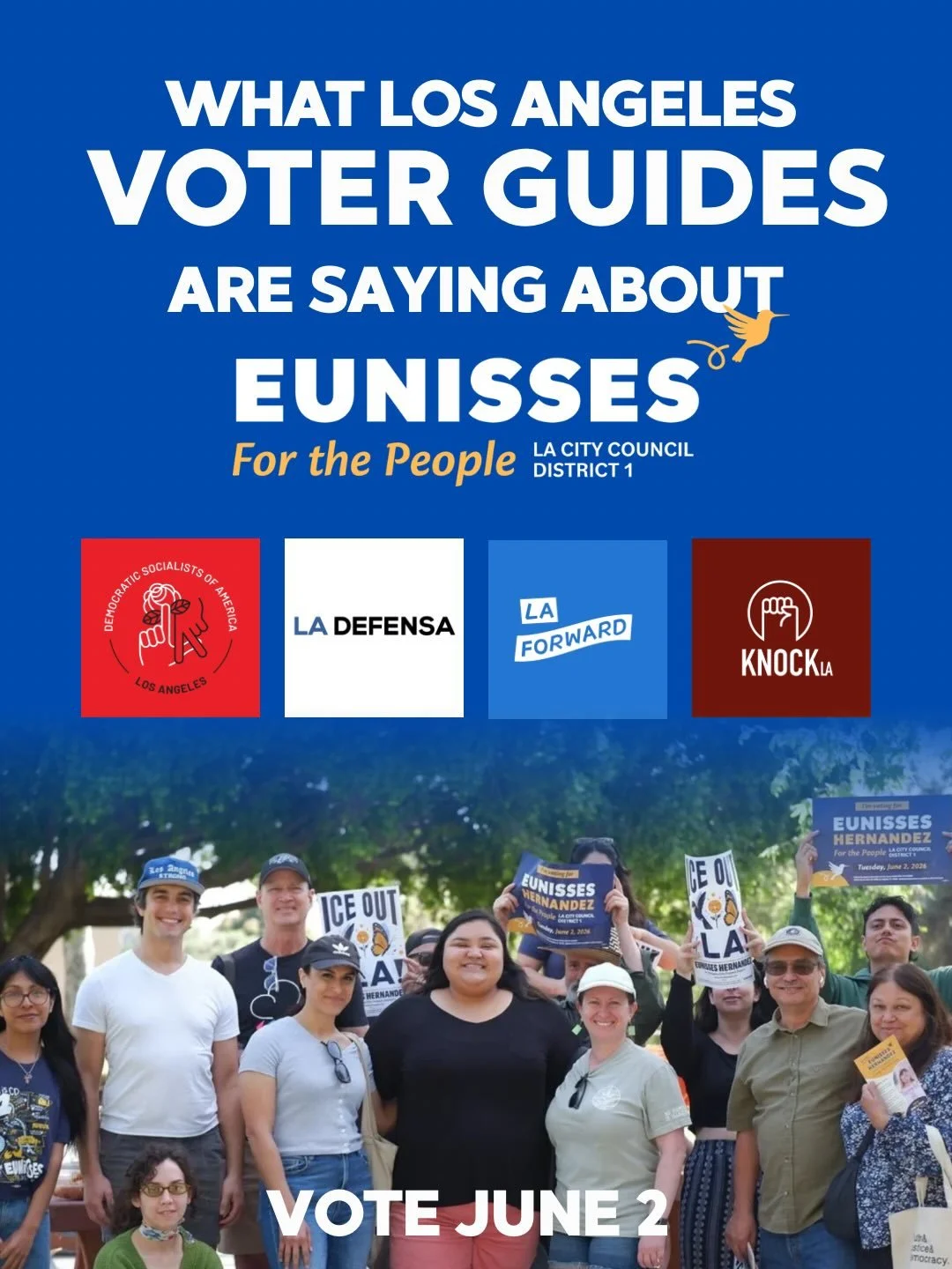 All the best voter guides agree: our people-powered campaign is THEE way to go if you&rsquo;re looking for unbought, unbossed, progressive leadership for CD1. Don&rsquo;t take our word for it, check out the guides yourself!

@dsa_la 
@ladefensx
@lafo