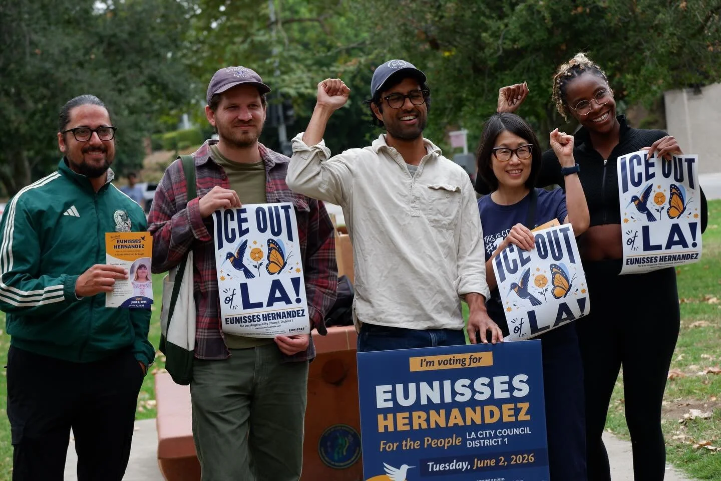 FULL STEAM AHEAD 💨 We are just FOUR days away from Election Day and nothing&lsquo;s gonna stop us from securing the W! Join us on the doors TOMORROW at Sycamore Grove Park at 10 AM! LETS GOOOO! 🗣️